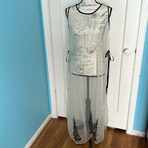Vintage Sheer Dress Overlay